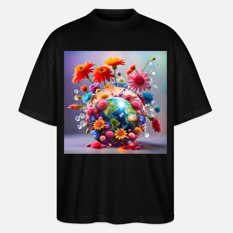 Planet Erde - Stanley/Stella Oversized Unisex Bio T-Shirt Blaster 2.0 - Schwarz