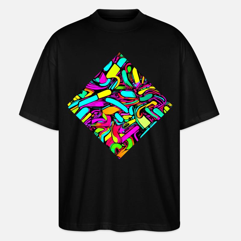 Neon Stil UV House Style - Stanley/Stella Oversized Unisex Bio T-Shirt Blaster 2.0 - Schwarz
