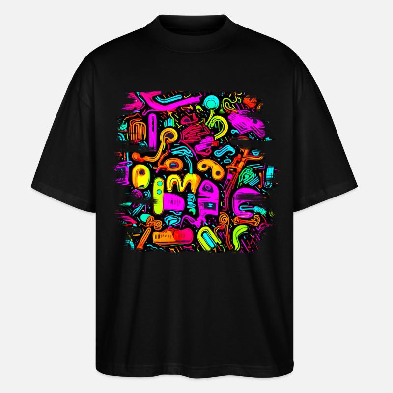 Neon Stil UV House Style - T-shirt bio Blaster 2.0 coupe oversize Stanley/Stella Unisexe - noir