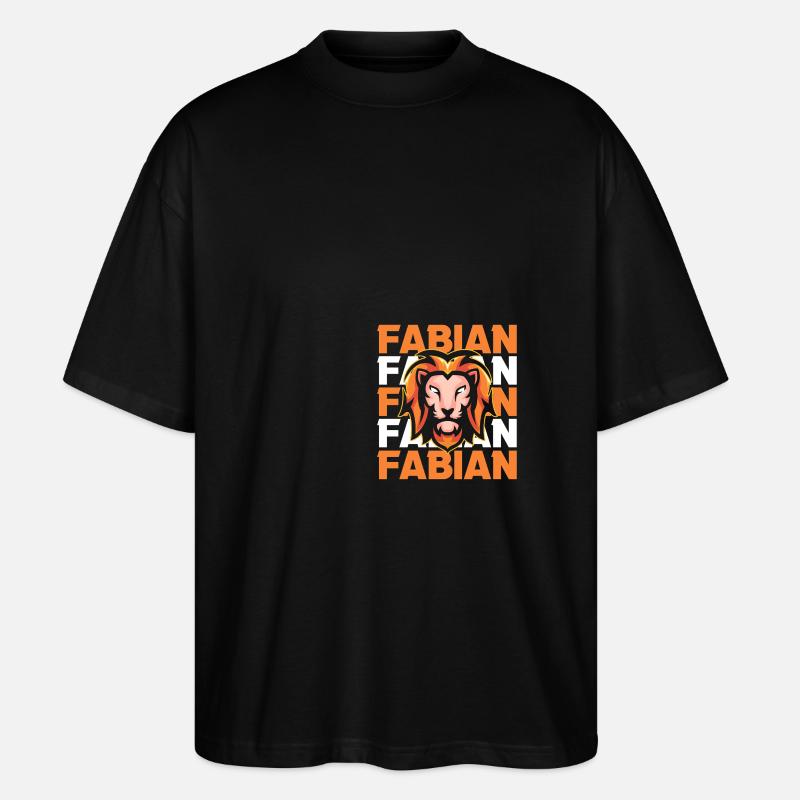 Löwe Fabian - Stanley/Stella Oversized Unisex Bio T-Shirt Blaster 2.0 - Schwarz