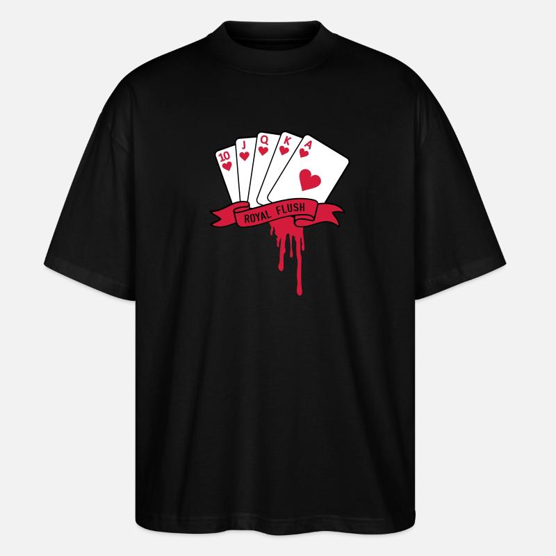 Royal Flush - Stanley/Stella Oversized Unisex Bio T-Shirt Blaster 2.0 - Schwarz