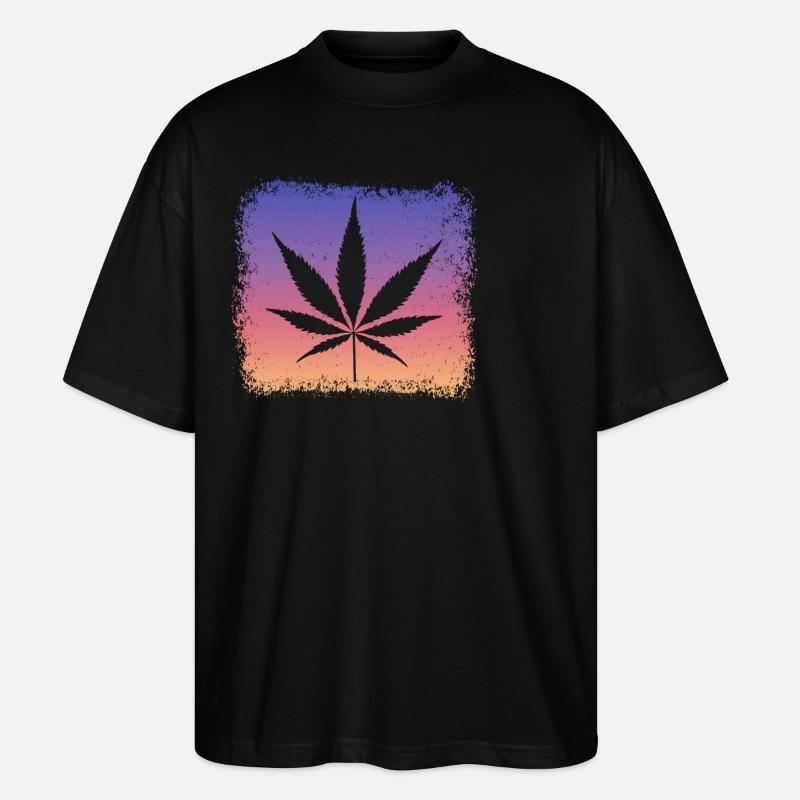 Weed, Kiffen, Kiffer, Stoner - Stanley/Stella Oversized Unisex Bio T-Shirt Blaster 2.0 - Schwarz
