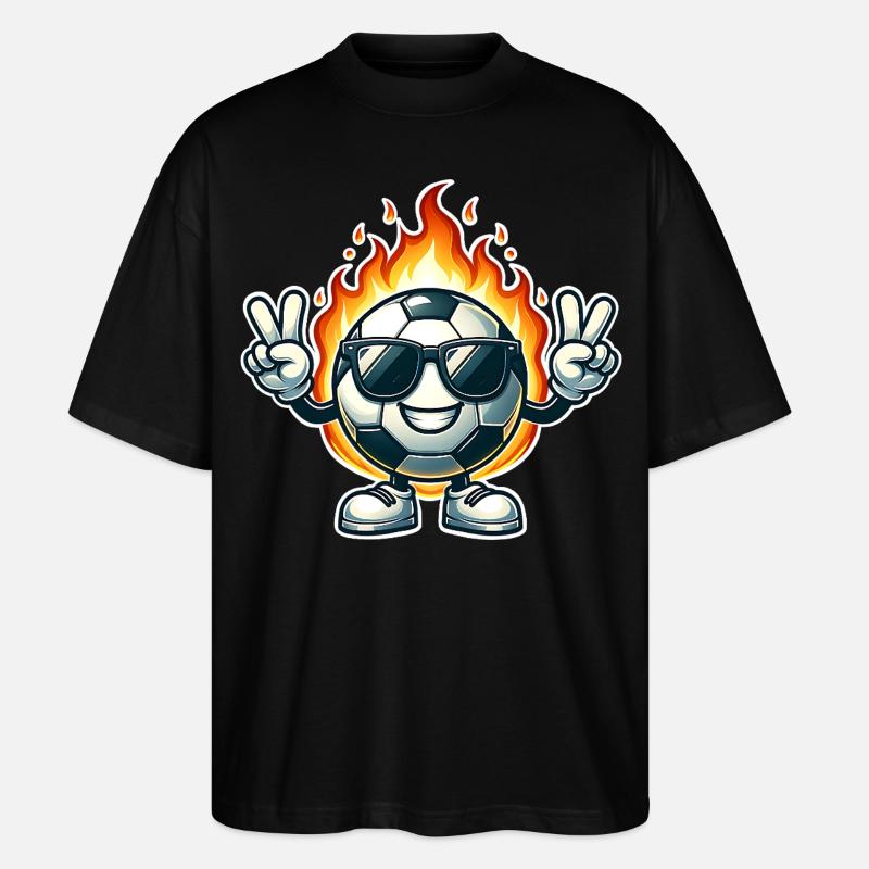 Fußball - Stanley/Stella Oversized Unisex Bio T-Shirt Blaster 2.0 - Schwarz