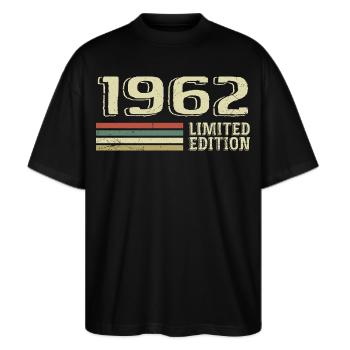 Nées en 1962 anniversaire 1962 Vintage 1962 - T-shirt bio Blaster 2.0 coupe oversize Stanley/Stella Unisexe - noir - Devant - Alina (178cm) & Michal (187cm)
