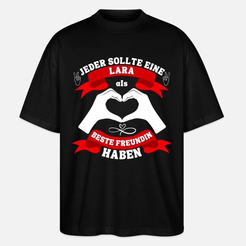 Beste Freundin Lara - Stanley/Stella Oversized Unisex Bio T-Shirt Blaster 2.0 - Schwarz