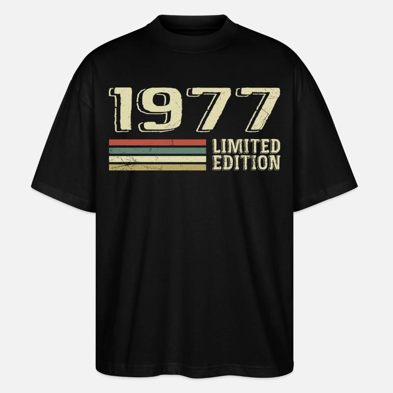Nées en 1977 anniversaire 1977 Vintage 1977 - T-shirt bio Blaster 2.0 coupe oversize Stanley/Stella Unisexe - noir