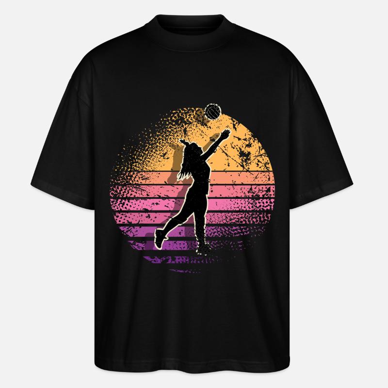Volleyball - Stanley/Stella Oversized Unisex Bio T-Shirt Blaster 2.0 - Schwarz