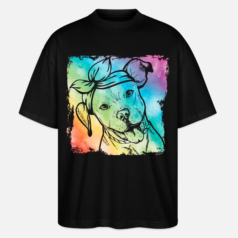 Pitbull Rétro - T-shirt bio Blaster 2.0 coupe oversize Stanley/Stella Unisexe - noir