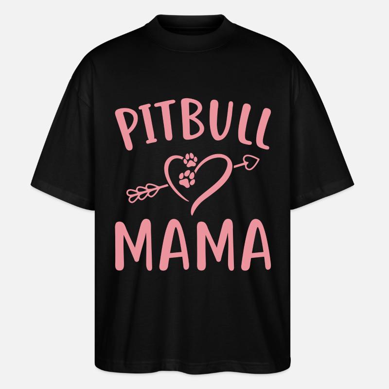 Pitbull Mama - Stanley/Stella Oversized Unisex Organic T-shirt Blaster 2.0 - black