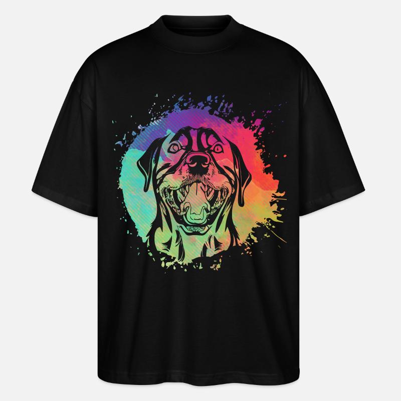 Rottweiler Retro - Stanley/Stella Oversized Unisex Bio T-Shirt Blaster 2.0 - Schwarz
