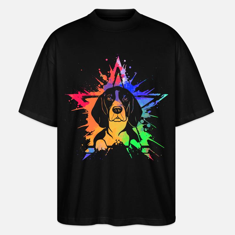 Beagle - Stanley/Stella Oversized Unisex Bio T-Shirt Blaster 2.0 - Schwarz