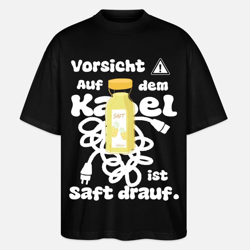 Lustiger Elektriker Spruch - Stanley/Stella Oversized Unisex Bio T-Shirt Blaster 2.0 - Schwarz