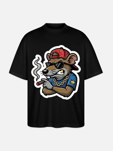 Rattenboss Zigarre - T-shirt bio Blaster 2.0 coupe oversize Stanley/Stella Unisexe - noir