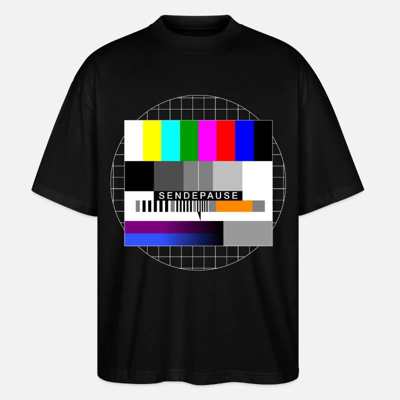 Sendepause Testbild - Stanley/Stella Oversized Unisex Bio T-Shirt Blaster 2.0 - Schwarz
