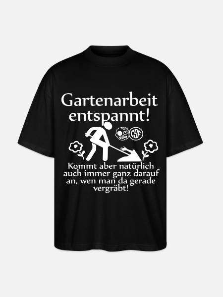 Gartenarbeit entspannt ... - Stanley/Stella Oversized Unisex Bio T-Shirt Blaster 2.0 - Schwarz