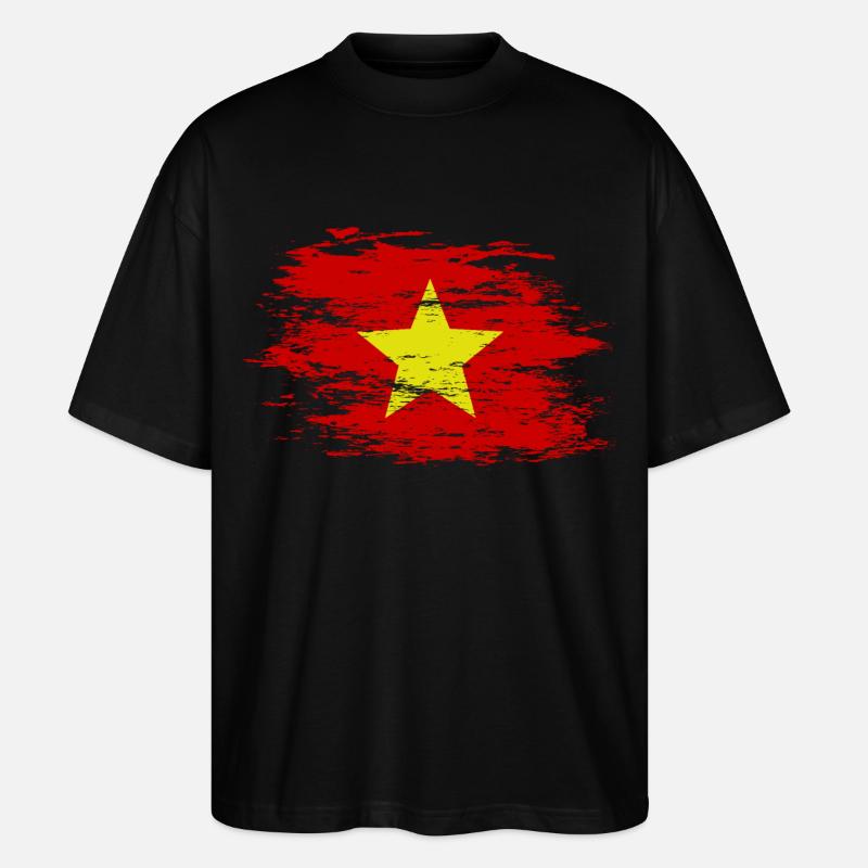 Drapeau du Vietnam utilisé - T-shirt bio Blaster 2.0 coupe oversize Stanley/Stella Unisexe - noir