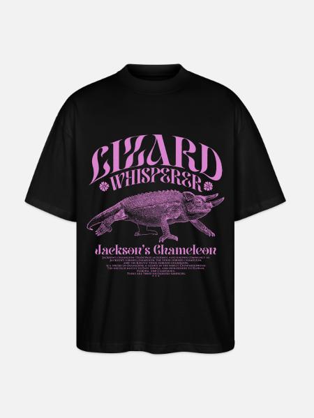 Jackson's Chameleon Lizard Whisperer - Stanley/Stella Oversized Unisex Organic T-shirt Blaster 2.0 - black