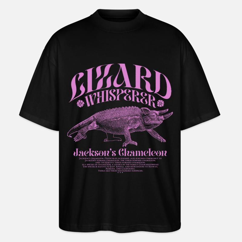Jackson's Chamäleon Echsenflüsterer - Stanley/Stella Oversized Unisex Bio T-Shirt Blaster 2.0 - Schwarz