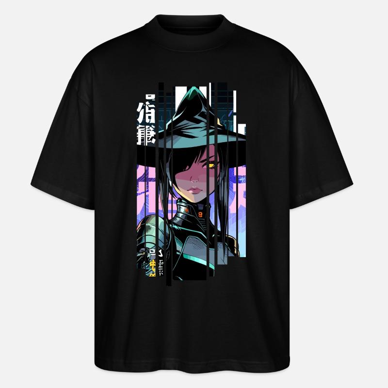 Sorcière Halloween Géométrique - T-shirt bio Blaster 2.0 coupe oversize Stanley/Stella Unisexe - noir
