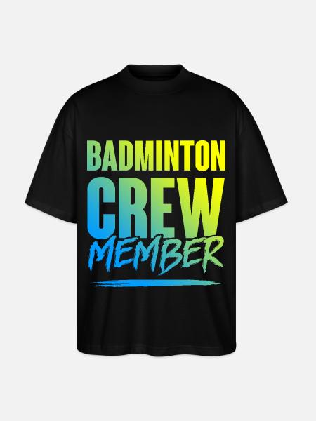 Badminton Crew - Stanley/Stella Oversized Unisex Bio T-Shirt Blaster 2.0 - Schwarz