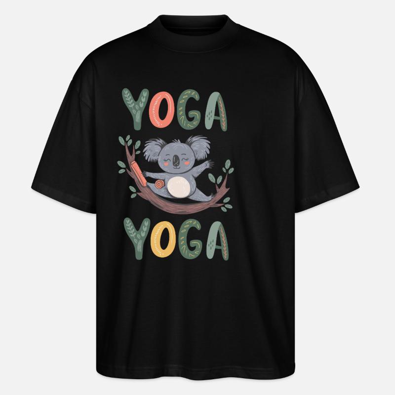Yoga Koala - T-shirt bio Blaster 2.0 coupe oversize Stanley/Stella Unisexe - noir