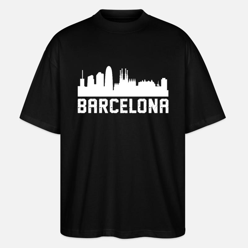 Horizon de Barcelone - T-shirt bio Blaster 2.0 coupe oversize Stanley/Stella Unisexe - noir