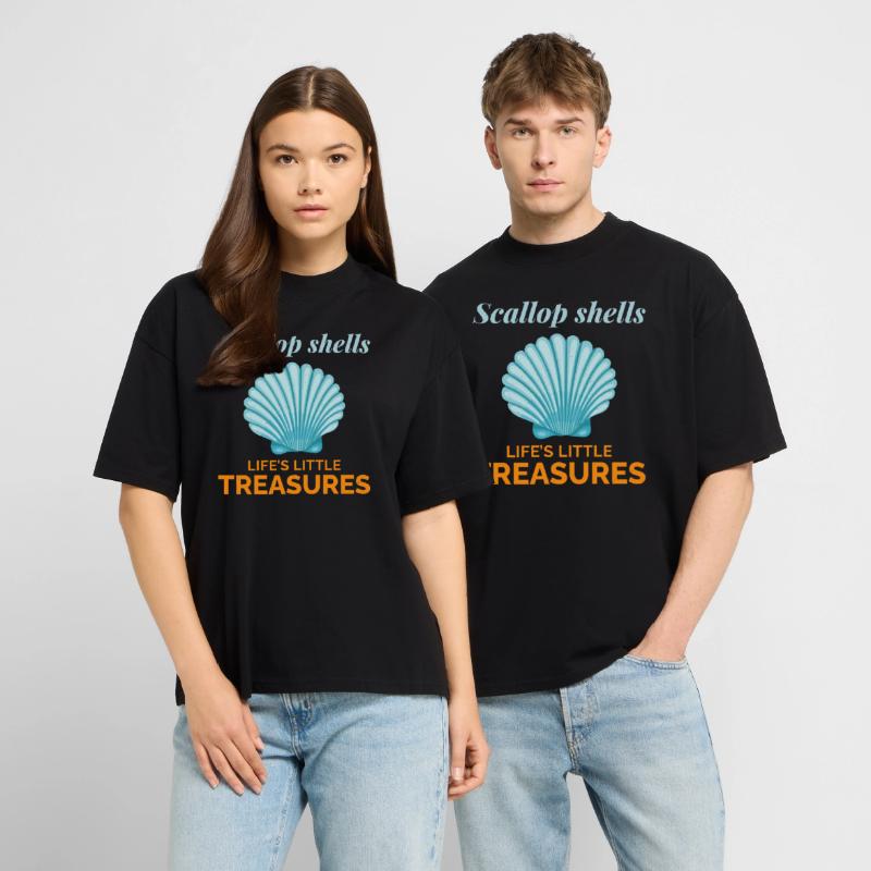 Scallop Seashells Collector Beachcomber Shellfish Stanley/Stella Oversized Unisex Organic T-shirt Blaster 2.0