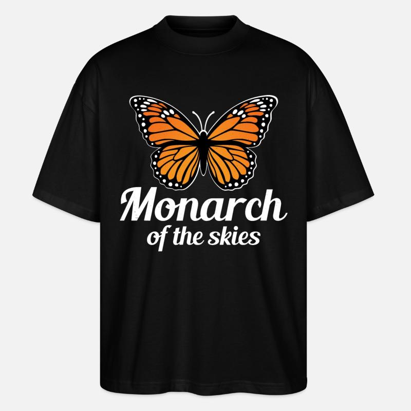Papillon monarque Insecte Collectionneur Entomologie - T-shirt bio Blaster 2.0 coupe oversize Stanley/Stella Unisexe - noir