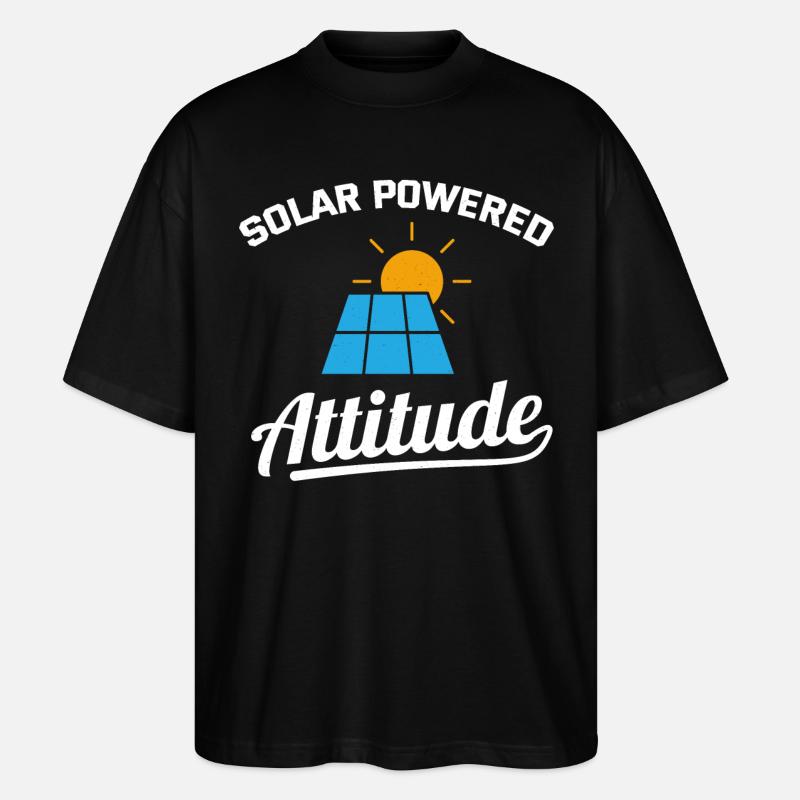 Électricien : Solar Powered Attitude - T-shirt bio Blaster 2.0 coupe oversize Stanley/Stella Unisexe - noir