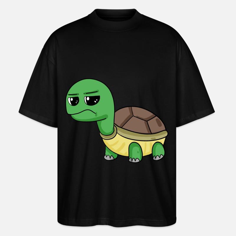 Schildkröte - Stanley/Stella Oversized Unisex Bio T-Shirt Blaster 2.0 - Schwarz