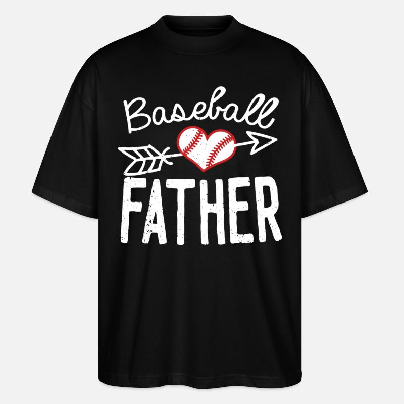 Baseball Father - Stanley/Stella Oversized Unisex Organic T-shirt Blaster 2.0 - black