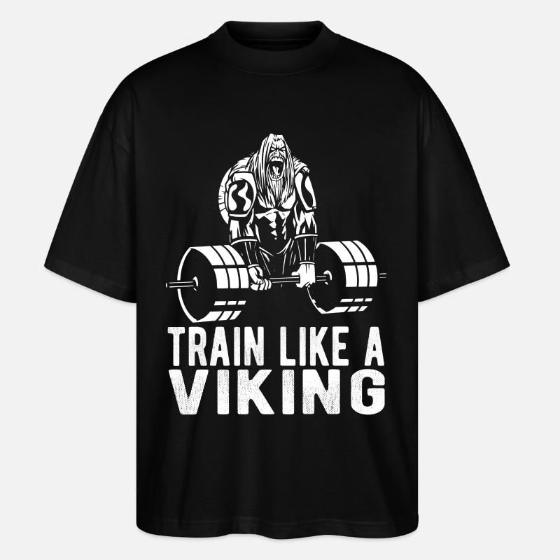 Bodybuilder Wikinger - Stanley/Stella Oversized Unisex Bio T-Shirt Blaster 2.0 - Schwarz