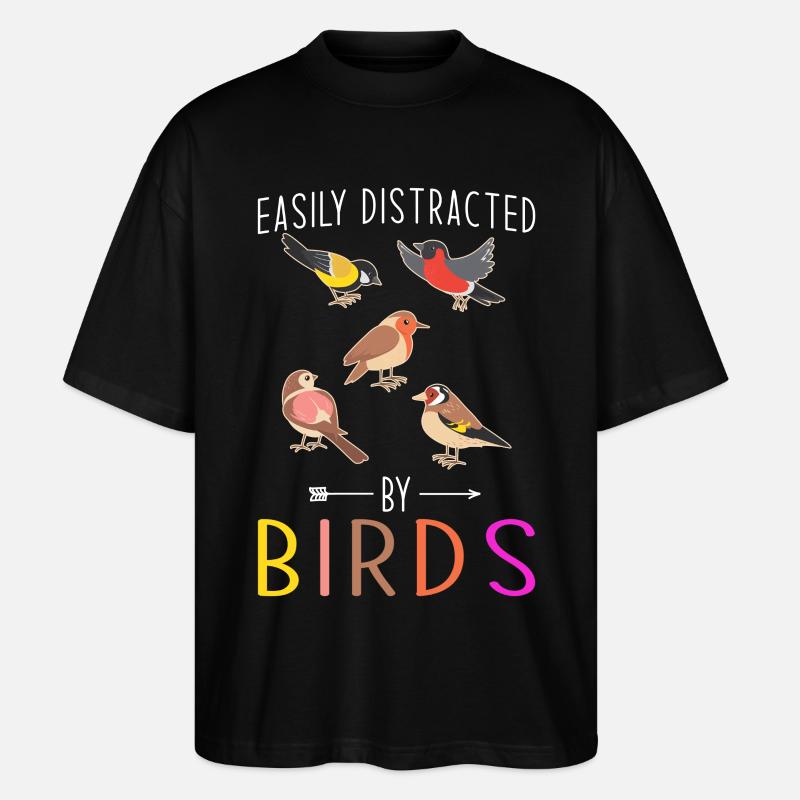 Oiseau cadeau d’oiseau - T-shirt bio Blaster 2.0 coupe oversize Stanley/Stella Unisexe - noir