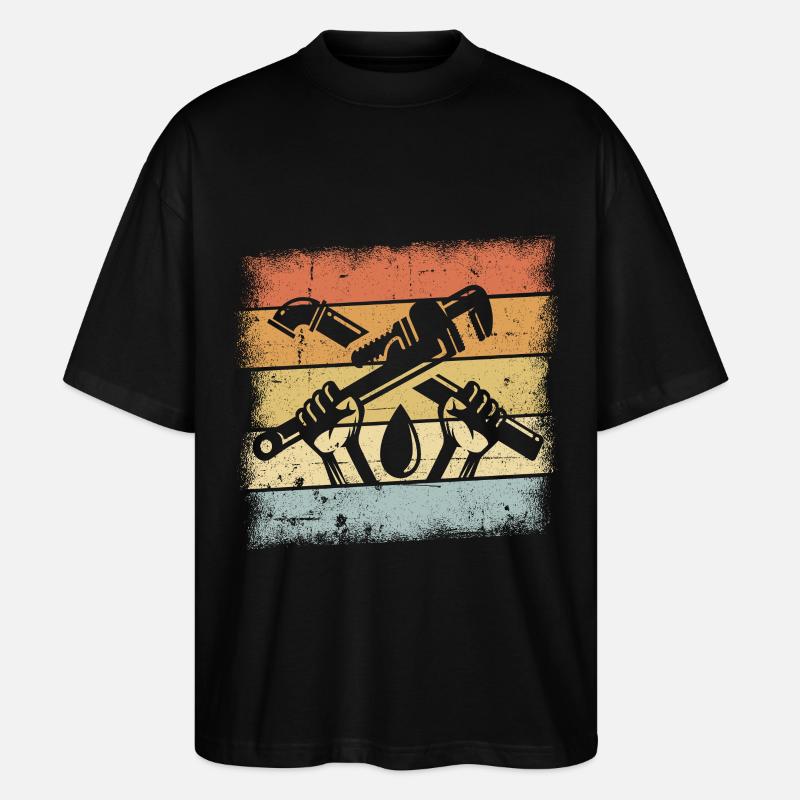 Klempner - Stanley/Stella Oversized Unisex Bio T-Shirt Blaster 2.0 - Schwarz