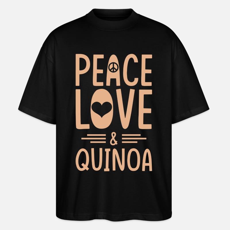 Quinoa Spruch - Stanley/Stella Oversized Unisex Bio T-Shirt Blaster 2.0 - Schwarz