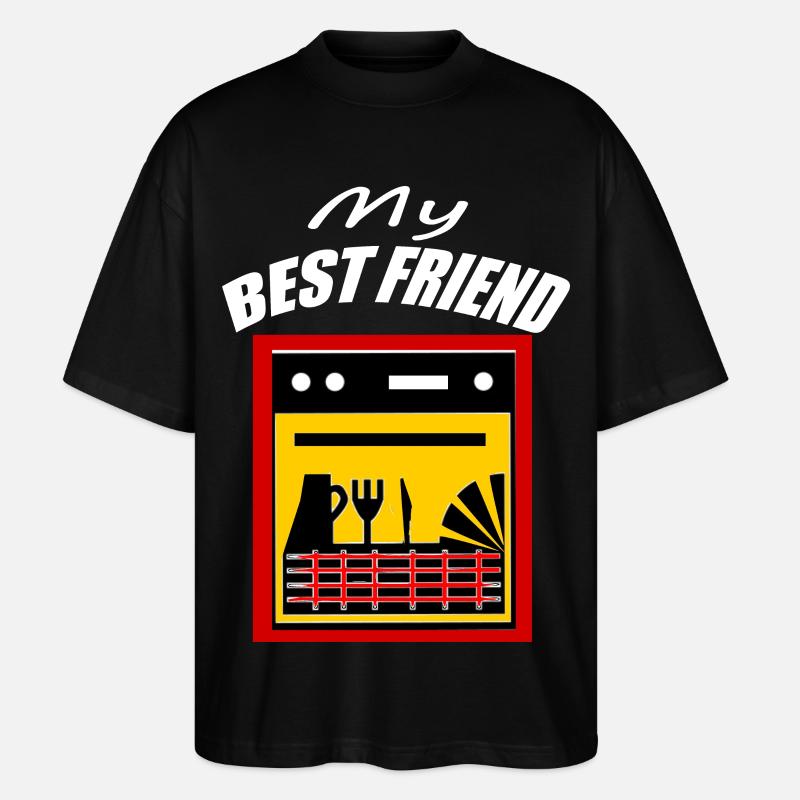 Ami / meilleur ami / ami / lave-vaisselle - T-shirt bio Blaster 2.0 coupe oversize Stanley/Stella Unisexe - noir