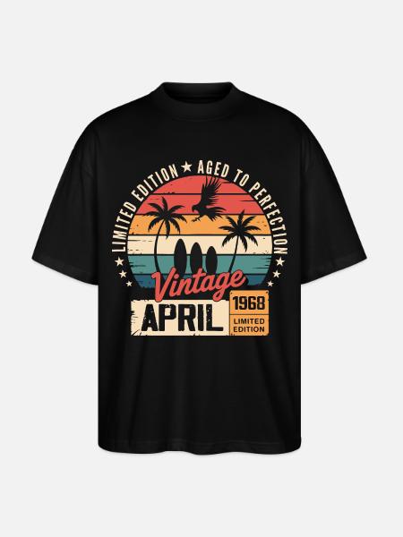1968 April Birthday Legend April 1968 - Stanley/Stella Oversized Unisex Organic T-shirt Blaster 2.0 - black