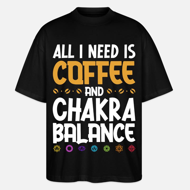 Coffee and energy flow - Stanley/Stella Oversized Unisex Organic T-shirt Blaster 2.0 - black