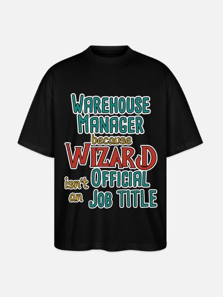 Warehouse Manager Wizard - Stanley/Stella Oversized Unisex Organic T-shirt Blaster 2.0 - black