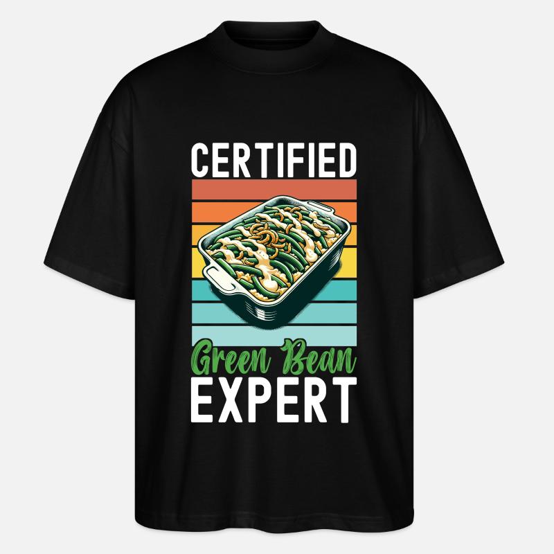 Casserole de haricots verts - T-shirt bio Blaster 2.0 coupe oversize Stanley/Stella Unisexe - noir