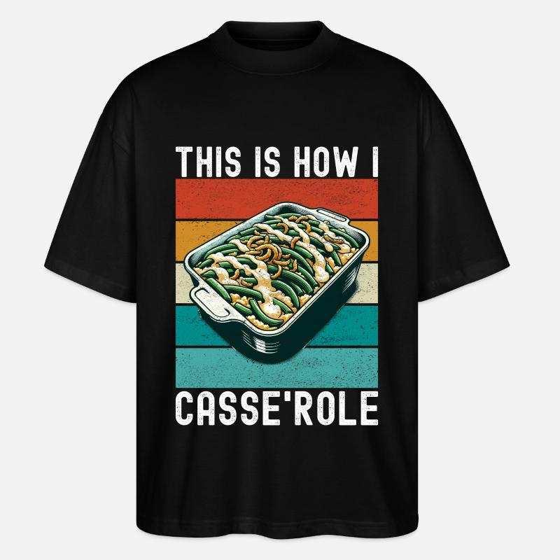 Casserole de haricots verts - T-shirt bio Blaster 2.0 coupe oversize Stanley/Stella Unisexe - noir
