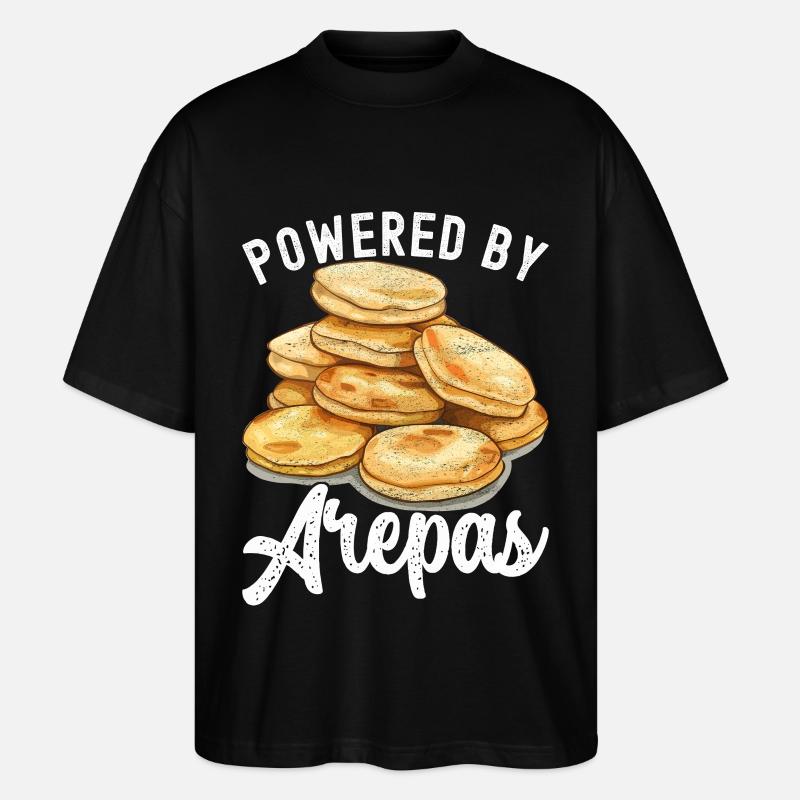 Venezolanische Arepas - Stanley/Stella Oversized Unisex Bio T-Shirt Blaster 2.0 - Schwarz