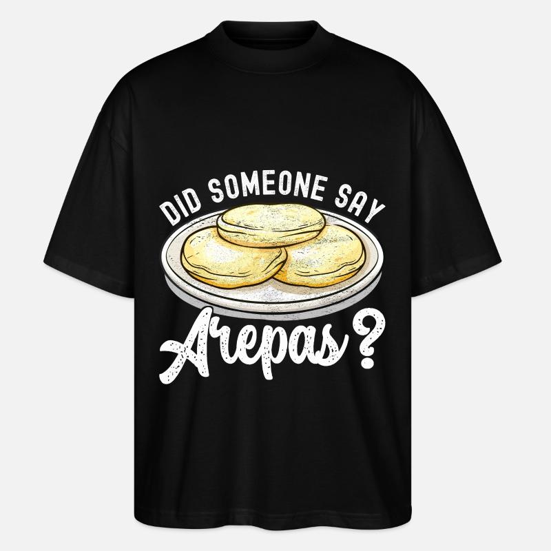 Venezolanische Arepas - Stanley/Stella Oversized Unisex Bio T-Shirt Blaster 2.0 - Schwarz