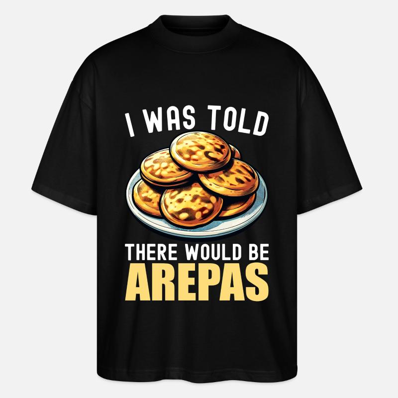 Venezolanische Arepas - Stanley/Stella Oversized Unisex Bio T-Shirt Blaster 2.0 - Schwarz