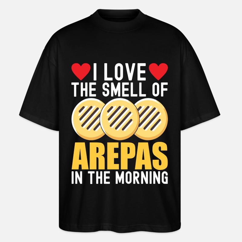 Venezolanische Arepas - Stanley/Stella Oversized Unisex Bio T-Shirt Blaster 2.0 - Schwarz