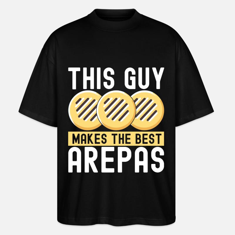 Venezolanische Arepas - Stanley/Stella Oversized Unisex Bio T-Shirt Blaster 2.0 - Schwarz