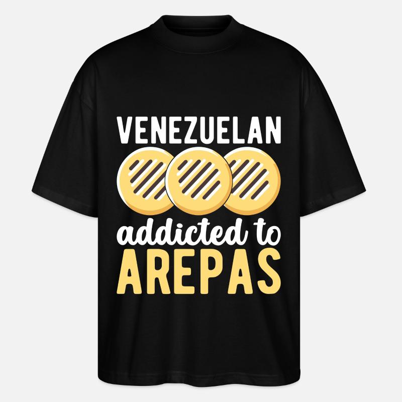 Arepas vénézuélienne - T-shirt bio Blaster 2.0 coupe oversize Stanley/Stella Unisexe - noir