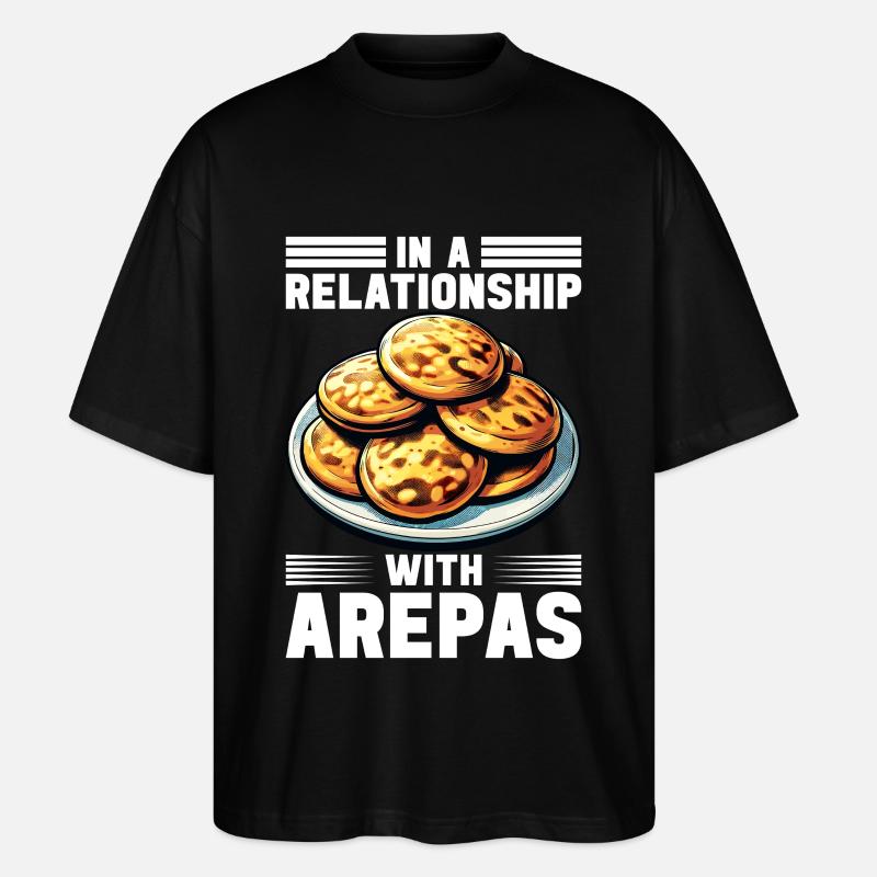 Venezolanische Arepas - Stanley/Stella Oversized Unisex Bio T-Shirt Blaster 2.0 - Schwarz