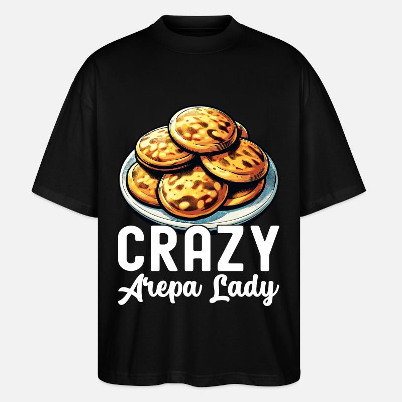 Venezolanische Arepas - Stanley/Stella Oversized Unisex Bio T-Shirt Blaster 2.0 - Schwarz