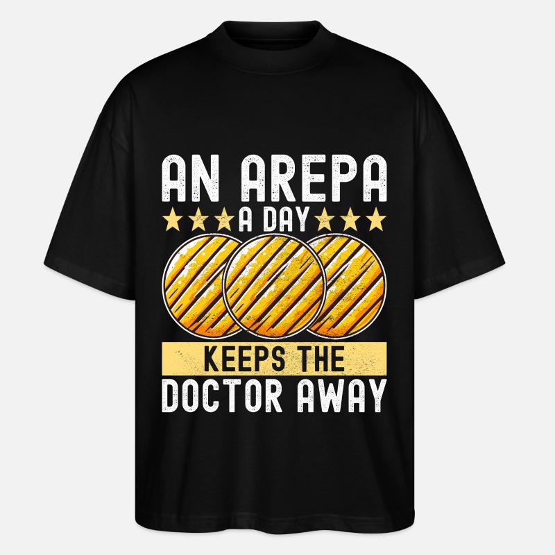 Venezolanische Arepas - Stanley/Stella Oversized Unisex Bio T-Shirt Blaster 2.0 - Schwarz